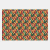 Christmas Wrapping Paper Set of 3 Designs ラッピングペーパーシート (正面3)