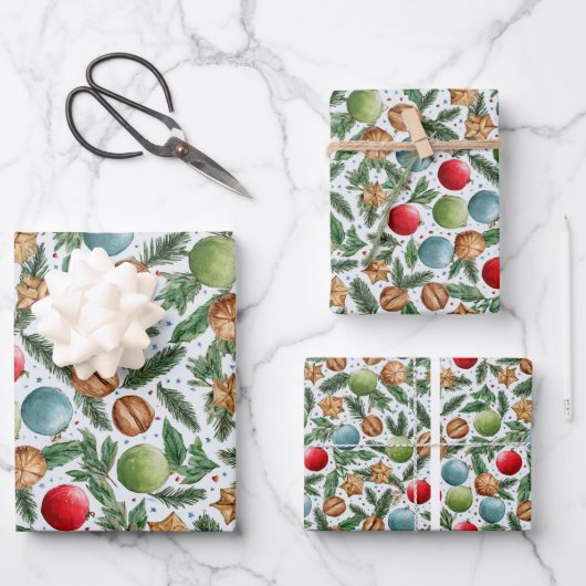 Christmas Wrapping Paper Sheet Set ラッピングペーパーシート (正面)