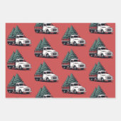 Christmas Wrapping Paper | Tree Truck Pattern ラッピングペーパーシート (正面3)