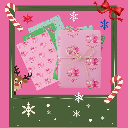 Christmas Wrapping Paper Trio  ラッピングペーパーシート