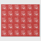 Christmas Wrapping Paper Vizsla Personalize Name ラッピングペーパー (フラット)