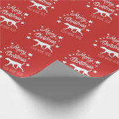 Christmas Wrapping Paper Vizsla Personalize Name ラッピングペーパー (角)