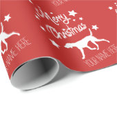 Christmas Wrapping Paper Vizsla Personalize Name ラッピングペーパー (ロールコーナー)