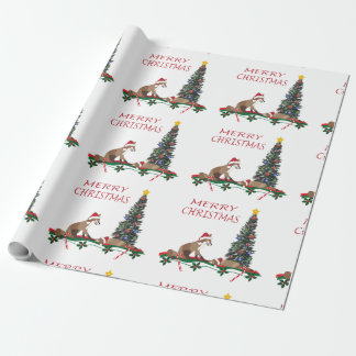 Christmas wrapping paper, wildlife  ラッピングペーパー