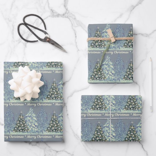 Christmas Wrapping Paper - Winter Woodland ラッピングペーパーシート (正面)
