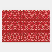 Christmas Wrapping Paper with Candy Canes ラッピングペーパーシート (正面2)