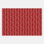 Christmas Wrapping Paper with Candy Canes ラッピングペーパーシート (正面)