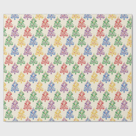 Christmas Wrapping Paper With Xmas Tree Theme ラッピングペーパー