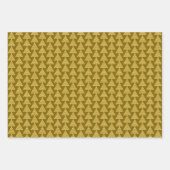 Christmas Wrapping Papers – Golden & Green Trees ラッピングペーパーシート (正面)