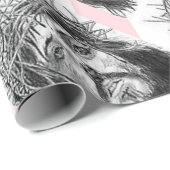 Christmas Wrapping Pink &White Stripe Jesus Christ ラッピングペーパー (ロールコーナー)