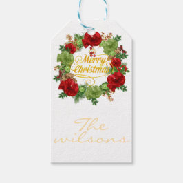 Christmas wreath ギフトタグ