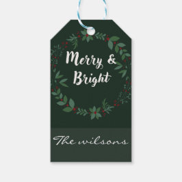 Christmas wreath ギフトタグ