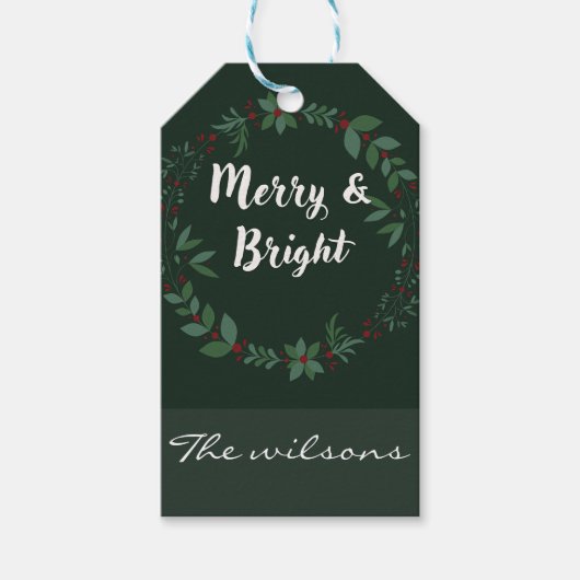 Christmas wreath ギフトタグ (正面)