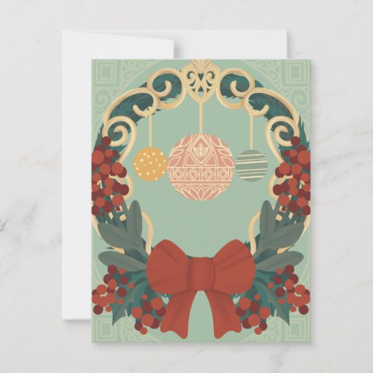 Christmas Wreath  シーズンカード (正面)