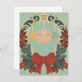 Christmas Wreath  シーズンカード (正面/裏面)