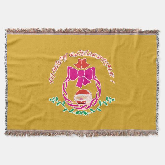 Christmas wreath スローブランケット (正面)