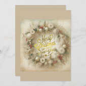 Christmas Wreath 招待状 (正面/裏面)