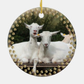 Christmas Wreath Baby Goat セラミックオーナメント (裏面)