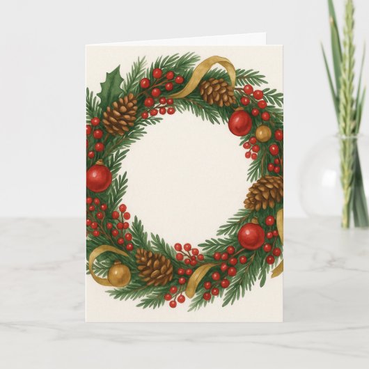 Christmas Wreath Card カード (正面)