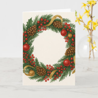 Christmas Wreath Card カード