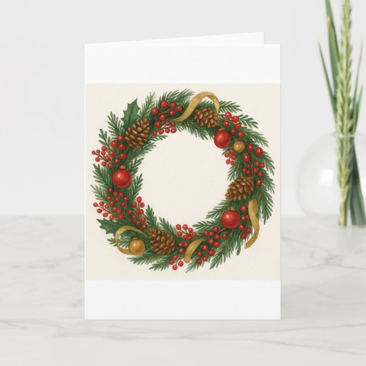 Christmas Wreath Card カード (正面)