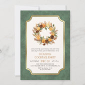 Christmas Wreath Cocktail Party Invitation 招待状 (正面)