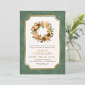 Christmas Wreath Cocktail Party Invitation 招待状 (スタンド正面)