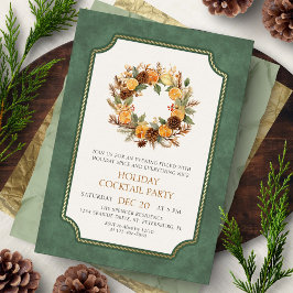 Christmas Wreath Cocktail Party Invitation 招待状