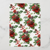 Christmas Wreath Family Photo Foil Holiday Card 箔シーズンカード (裏面)