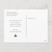 Christmas Wreath Fireplace シーズンポストカード (裏面)