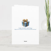 Christmas Wreath in Blue & Gold Card for Sister シーズンカード (裏面)