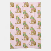 Christmas Wreath Leopard キッチンタオル (縦)