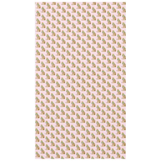 Christmas Wreath Leopard  テーブルクロス (正面)