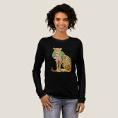 Christmas Wreath Leopard トライブレンドTシャツ (正面全体)