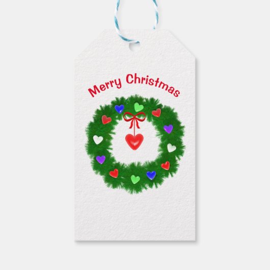 Christmas Wreath of Hearts ギフトタグ (裏面)