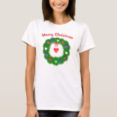 Christmas Wreath of Hearts Tシャツ (正面)