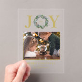 Christmas Wreath Photo アクリル招待状 (インサイチュ (ポータブル))