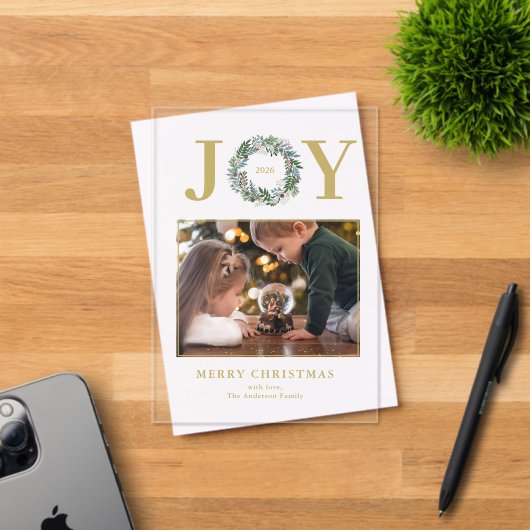 Christmas Wreath Photo アクリル招待状 (インサイチュ (招待状))