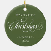 Christmas Wreath Photo Ornament セラミックオーナメント (裏面)