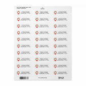 Christmas Wreath Return Address  ラベル (フルシート)