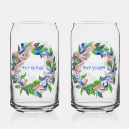 Christmas Wreath Soda Glass ガラス缶