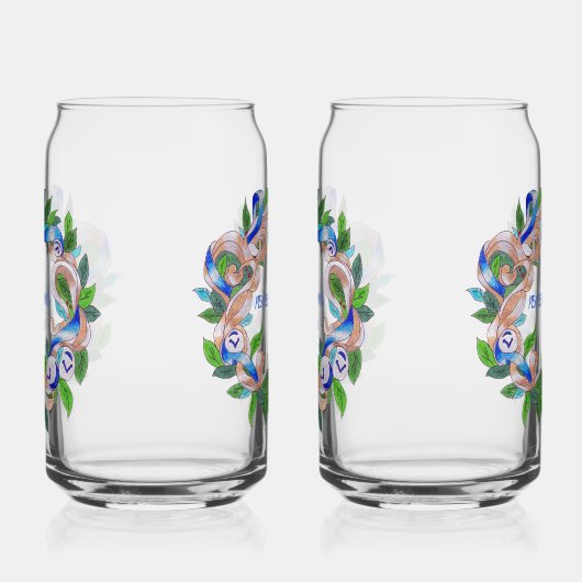 Christmas Wreath Soda Glass ガラス缶 (右)