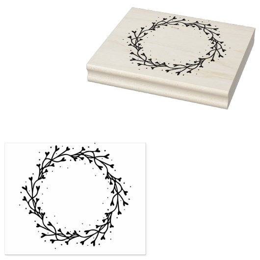 Christmas Wreath Stamp ラバースタンプ (押印)