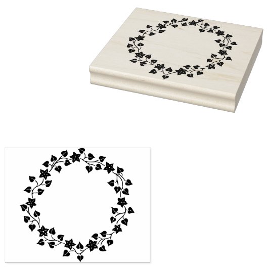 Christmas Wreath Stamp ラバースタンプ (押印)