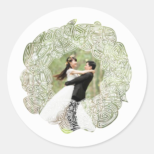 Christmas Wreath Stickers ラウンドシール (正面)