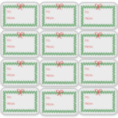 Christmas Wreath 'To and From' Sticker Labels シール (正面)