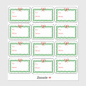 Christmas Wreath 'To and From' Sticker Labels シール (シート)