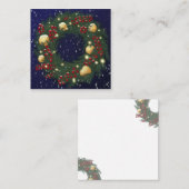 Christmas wreath with pine branches スクエア名刺 (正面/裏面)