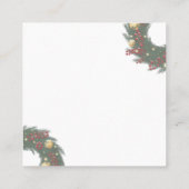 Christmas wreath with pine branches スクエア名刺 (裏面)