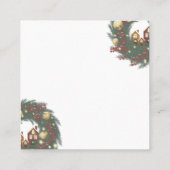 Christmas wreath with pine branches スクエア名刺 (裏面)